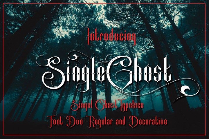 Example font Single Ghost #4